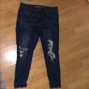American Eagle High Waisted Dark Jeans